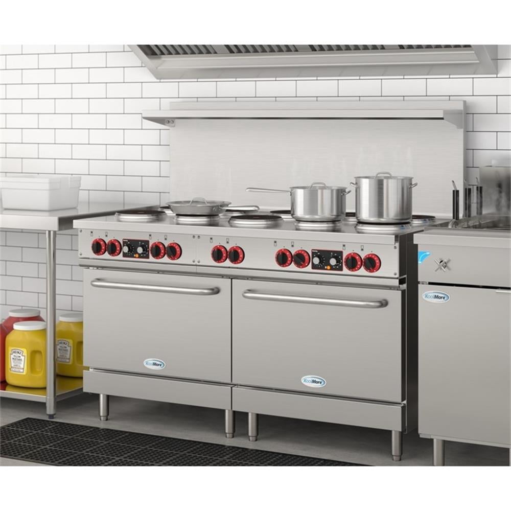 Pemberly Row 60" Electric Range with 10 Burners & 2 Standard Electric Ovens