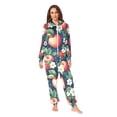 thumbnail image 2 of FORMRS Onesies Pajama for Adults Unisex Hoodie Winter Jumpsuit One Piece Sleepwear, Sizes S-2XL, Blue Apple Pattern, 2 of 7