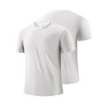 thumbnail image 1 of Tops de Trabajo de Verano Suelto Deportes sin Costuras Suéter Respirable Secado Rápido Manga Corta Cuello Redondo Tops de Verano Casual, 1 of 7