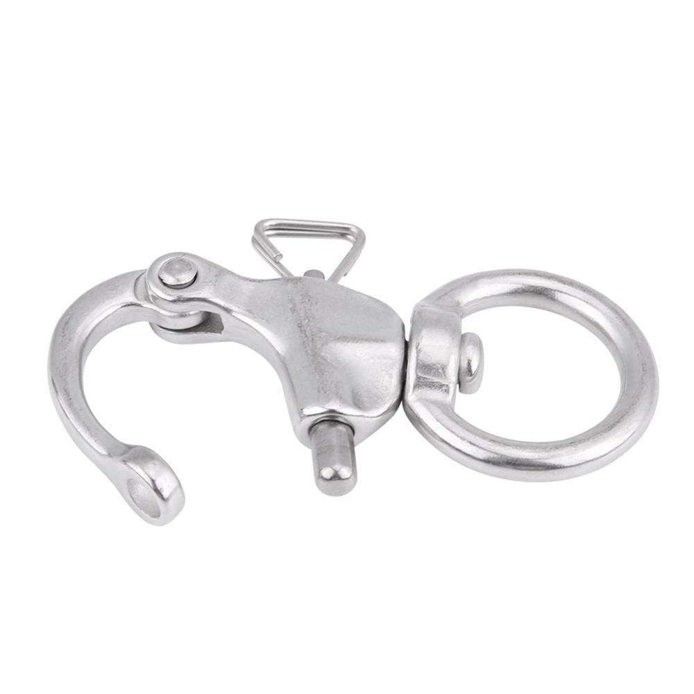 LYUMO 2 Types 2Pcs Snap Shackle Stainless Steel 316 Buckle Brace Ring