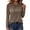 Camel, variant on Women Long Sleeve Top, Twist Knot Neck Puff Shoulder Soft Stretchy Relaxed Fit Blouse, Slim Fit Elegant Tee Shirts Versatile Tunic Top for Fall Everyday Wear,Red,S