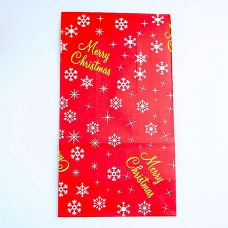 Christmas Party Food Fancyleo 4Pcs Snowflake Merry Christmas Paper Bag Snowman Christmas Tree Food Cookie Gift Packing Bag Birthday Party Favor Stand Bags ()