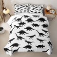 thumbnail image 2 of Erosebridal Silhouette Dinosaur Quilt Full for Boys Men, Prehistoric Animal Full Bedspread Sets, 3 Pieces, 2 of 7