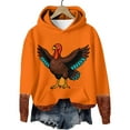 thumbnail image 2 of Frostluinai Gobble Hoodies for Women Thanksgiving Long Sleeve Pullover Cute Turkey Graphic Sweatshirts Fall Graphic Hoodies, 2 of 8