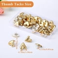 thumbnail image 2 of 24Pcs Cute Soft Wooden Board Thumbtack with Golden Hearts for Photo Walls, Memos, Whiteboards, and Decorative Thumbtack (Silver), 2 of 6