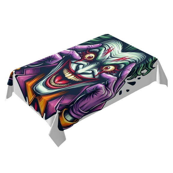 Joker Themed Square Tablecloth 54 * 72 Inches Durable Stylish