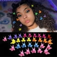 thumbnail image 4 of Mini Plastic Hair Clips, 20Pcs Each, with Antennae and Butterfly Design, Random Colors: 20 Pieces Per Pack， Assorted Color Mini Jaw Clip Hairpin Accessories Women, Girls, Kids, Baby, Random, 4 of 7