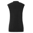 thumbnail image 6 of LBLOE Oversized Sweater Vest for Women V Neck Sleeveless Solid Color Loose Pullover Sweater Black, 6 of 8