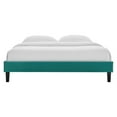thumbnail image 3 of Ergode Reign Twin Performance Velvet Platform Bed Frame - Teal, 3 of 5