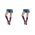thumbnail image 3 of Calcetines Minnieouse Rayas altas hasta el muslo 2piezas fucsia, 3 of 5