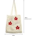 thumbnail image 6 of CoCopeaunt Crochet Bags for Women Knitted Tote Bag Faircore Hobo Bag Aesthetic Fairy Grunge Tote Bag Hollow Shoulder Handbags, 6 of 6