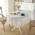 thumbnail image 2 of Round White Lace Tablecloth Vintage Table Cloth for Kitchen Home Table Decoration, 2 of 6