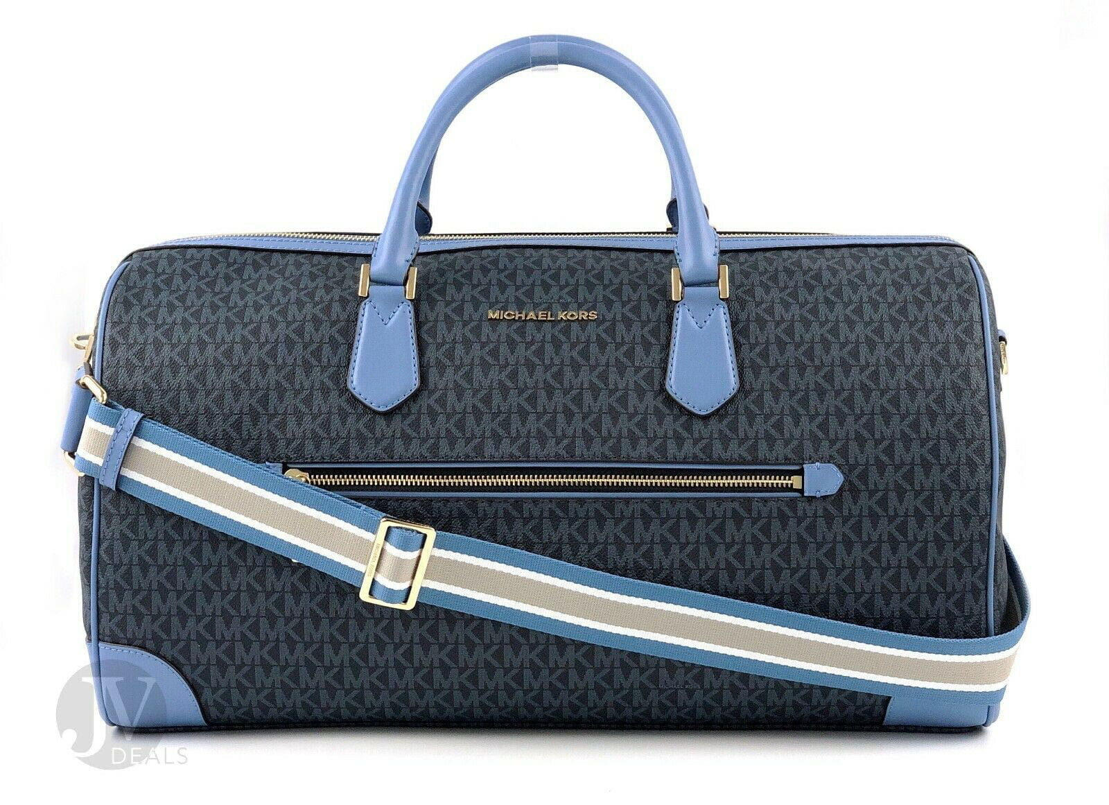 Michael Kors Large Signature PVC Travel Duffle Carry On Hand Bag -  