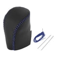 thumbnail image 1 of Cubierta de pomo de cambio de marchas Unique Bargains, protector de manija de cambio para Honda HR-V 2023-2024, cuero sintético negro y azul, 1 pieza, antideslizante para automóvil, 1 of 1