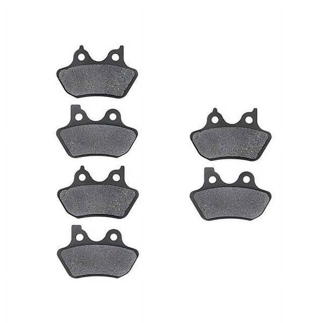 KMG Front + Rear Brake Pads Compatible with 2000-2002 Harley FXDS-CON Dyna Convertible - Non-Metallic Organic NAO Brake Pads Set