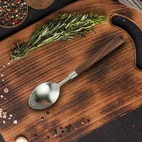 Steadline Stainless Steel Flatware Set With Wooden Handle - Modern Cutlery For Everyday Dining Dishwasher Safe Utensils With Ergonomic Grip And Balanced Weight 7.48x1.89x1.89 Inches