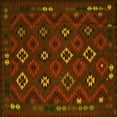 thumbnail image 1 of Ahgly Company Indoor Square Southwestern Yellow Country Area Rugs, 4' Square, 1 of 4