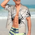 thumbnail image 5 of Lsque Spiders On The Web 1 pattern Hawaiian Shirt for Men, Unisex Summer Beach Casual Short Sleeve Button Down Shirts-Small, 5 of 9