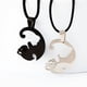 thumbnail image 2 of Collar a juego de gato para parejas Collar Yin Yang Collar de la amistad Collar de plata para mujer Collar con colgante para parejas, 2 of 5
