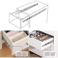 thumbnail image 4 of Kinlink 1 Pair 16 Inch Drawer Slides, 3- Fold Full Extension Center Mount Drawer Glides, Ball Bearing Side Mount Drawer Rails for Kitchen Dresser, 4 of 5