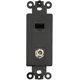 thumbnail image 2 of Inserto de placa de pared coaxial y CAT6 - Placa de cubierta de inserción coaxial Ethernet Decora hembra a hembra para placa de pared de tamaño mediano/grande - Negro, 2 of 5