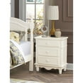 thumbnail image 2 of Miekor Furniture Classic Traditional White Finish 3 Drawers Nightstand 1pc Decorative Accents Wooden Bedroom Furniture Bedside Table Turned Feet B5A5446, 2 of 8