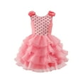 thumbnail image 2 of Robe Fille Rose à Volants en Tulle Robe à Étages Fête d'Anniversaire 7 Ans, 2 of 7
