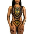 thumbnail image 1 of Women Summer Bathing Suit  Bohemia Pattern One-Piece Double Layers Bikini, 1 of 6