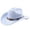Light Blue, variant on Timeless Western Cowboy Hat for Outdoor Adventures with Curved Brim Ideal for Travel Riding and Daily Leisure, White