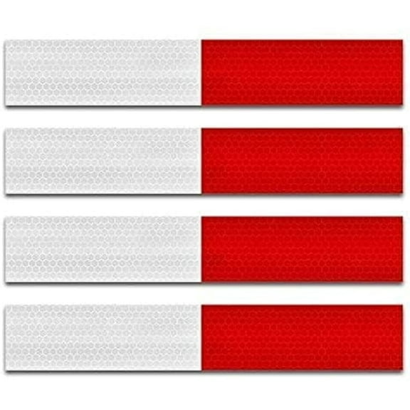 Reflective Tape, Trailer Reflective Tape, 5.08cm x 30.48cm, 20pcs Waterproof Self Adhesive Car Truck Safety Reflective Strip Hazard Warning Stickers for Road Signs, Trucks, RVs, Cars - 20 Pack 1