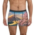 thumbnail image 2 of Goofa Cherry Blossoms Printed Men's Boxer Briefs Underwear, Moisture-Wicking Underwear, Trunk,Soft and Breathable Cotton Underwear-Large, 2 of 9
