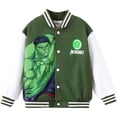 thumbnail image 1 of Chaqueta Disney Marvel Hulk Varsity para niños de 2 a 6 años, color verde, 1 of 6