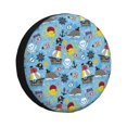 thumbnail image 1 of Fotbe Pirate Marine Animals Funda de Llanta de Repuesto con Estampado, Engrosada, Ajuste Universal para Jeep, Remolque, RV, SUV, Camión-17 inch, 1 of 6