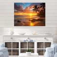 thumbnail image 2 of Designart "Beach Photo Sunset Charm XII" Nautical & Beach Metal Wall Decor, 2 of 5