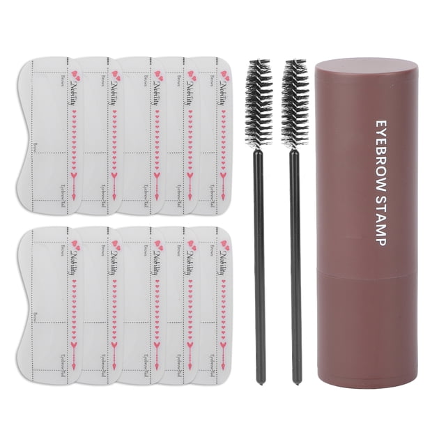 Kit de Plantillas para Sersos de Cejas, Kit de Modelado de Seles parajas de Maquillaje ParAjas en un Paso, Polvo Parlas de Larga Duración, Resistente al Agua A