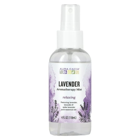 Aura Cacia Relaxing Lavender Scented Aromatherapy Room & Body Mist 4 fl oz Bottle