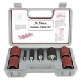 thumbnail image 1 of Kit De Lijadora De Tambor De 20 Piezas Multifuncional Con Husillo 80/120 Mangas Estuche De Transporte Accesorio De Lijadora De Tambor Juego De Prensa De Taladro De Lijado Para Carpintería Carpintería sonducket TO001670-00, 1 of 5