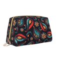 thumbnail image 2 of Cauagu Paisley1 Print Large Cosmetic Bag,Portable Cosmetics Pouch Travel Makeup Bag Large Capacity Travel Makeup Case Organizer Makeup Brush Organizer, 2 of 8