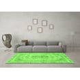 thumbnail image 3 of Ahgly Company Indoor Round Abstract Green Modern Area Rugs, 4' Round, 3 of 4
