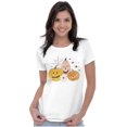 thumbnail image 3 of Vintage Halloween Jack-o-Lanterns Womens Fitted Plus Size Graphic Tee Brisco Brands 2X, 3 of 5