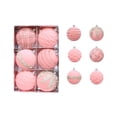 thumbnail image 2 of 6 Pcs Flocked Christmas Ball Ornaments 3.15 in, Velvet Tree Baubles Set with Hanging Cord for Holiday Decor, 2 of 6