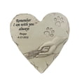 thumbnail image 1 of Piedra conmemorativa en forma de corazón, piedras de jardín, huella de pata, regalo para pérdida de perro, tumba para mascotas, lápida sepulcral para blanco, 1 of 8