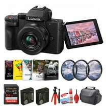Panasonic Lumix G100 4K Mirrorless Camera with 12-32mm Lens for Photo and Video Vlogging (DC-G100KK)   Filter Kit   64GB Card   Extra Battery   Corel Photo Software   Card Reader   Bag   More
