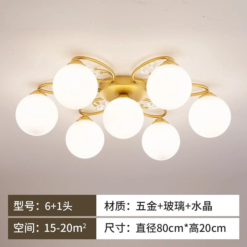 Nordic Living Room Lamp Modern Simple Luxury Gold Dining Room Study Bedroom Ceiling Lamp for Room Decor Kitchen Lampara De Techo