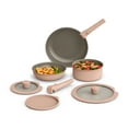 thumbnail image 2 of Bella 8 Piece Piece Ceramic Nonstick Cookware Set with Removable Handles, Blossom, 2 of 9
