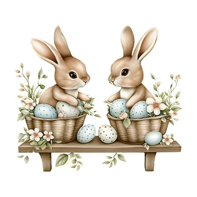 Juego de pegatinas de conejito de Pascua para dormitorio y sala de estar.