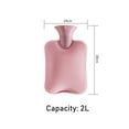 thumbnail image 2 of Classic Hot Water Bottle, Hot Water Bag With Knit Cover Classic Water Bag For Warm Feet,Hand,Back,Neck, Hot Water Bag-Light pink-2 Liter, 2 of 9