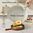 thumbnail image 4 of edx 12pcs Non-Stick Cookware Set, Pots and Pans Set with Detachable Handle for Kitchen, Beige, 4 of 8