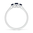 thumbnail image 2 of Angara Natural 0.33 Ct. Blue Sapphire with Blue Sapphire Classic Ring in 14K White Gold for Women (Ring Size: 11.5), 2 of 9
