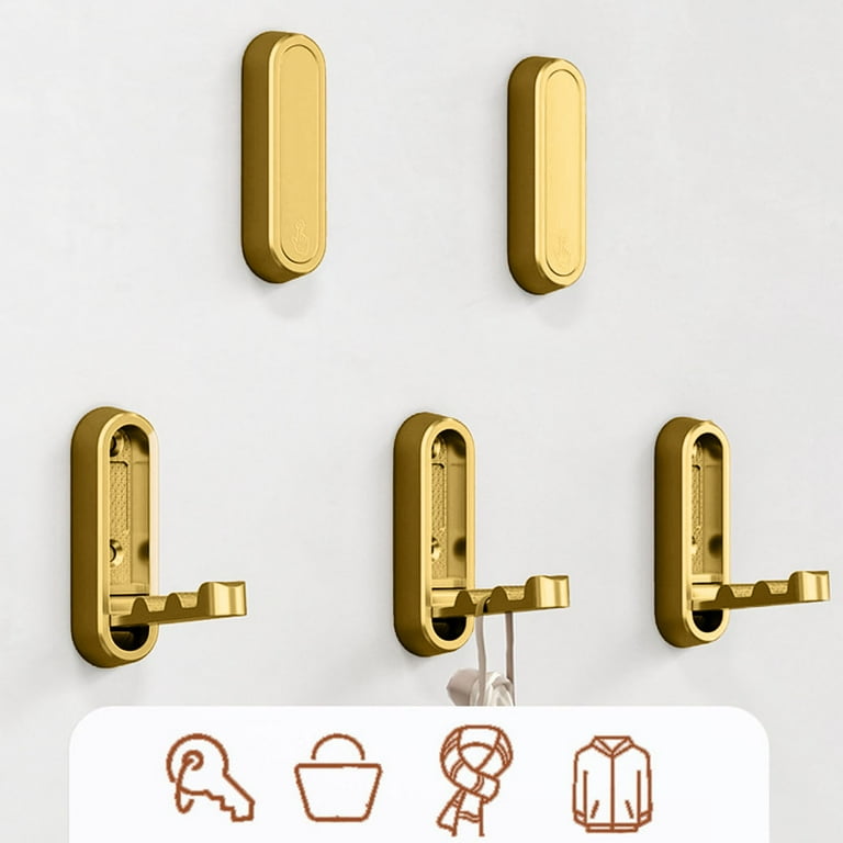 Foldable Hooks Wall Mount, Flip Down Hook,Zinc Alloy Retractable